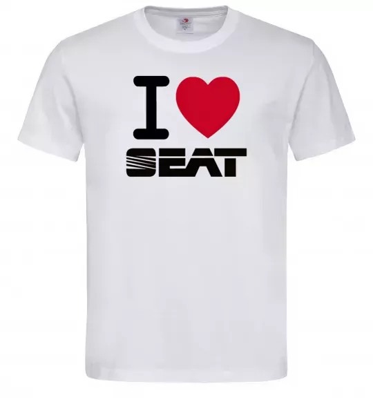 Мужская футболка I Love Seat Белый фото