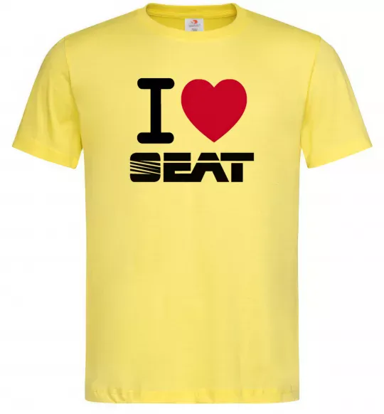 Мужская футболка I Love Seat Лимонный фото