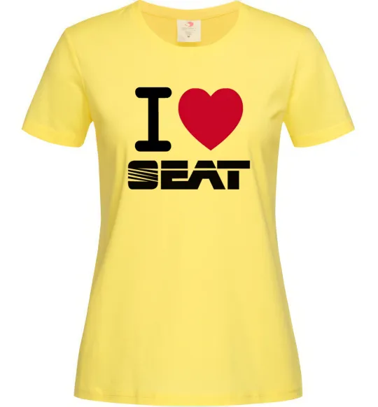 Жіноча футболка I Love Seat Лимонний фото