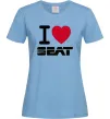 Жіноча футболка I Love Seat Блакитний фото