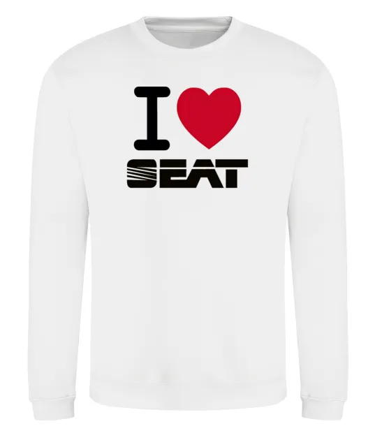 Світшот I Love Seat Білий фото