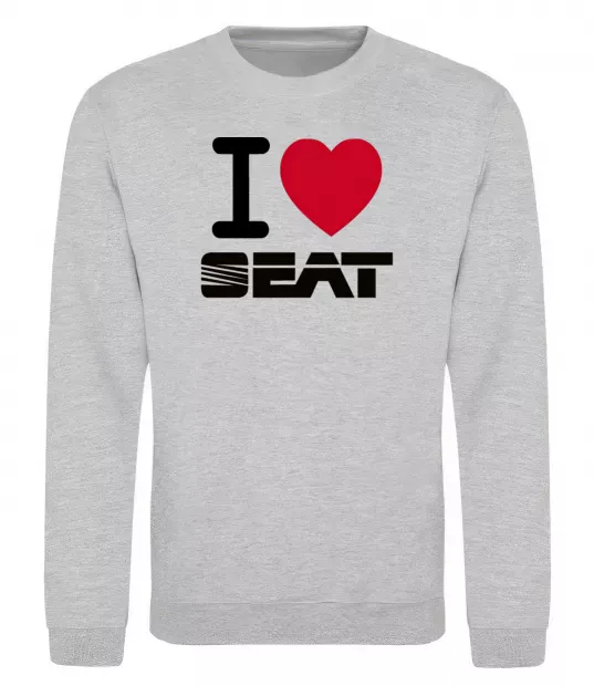 Світшот I Love Seat Сірий меланж фото