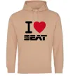 Чоловіча толстовка (худі) I Love Seat Пісочний Чоловіча толстовка (худі) I Love Seat Пісочний фото