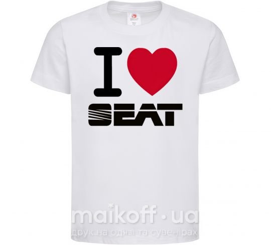 Дитяча футболка I Love Seat Білий фото