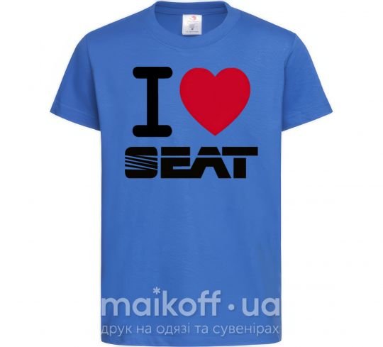 Дитяча футболка I Love Seat Яскраво-синій фото