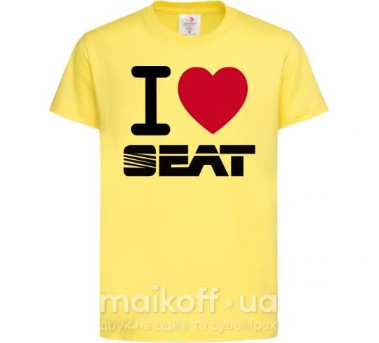 Детская футболка I Love Seat Лимонный фото