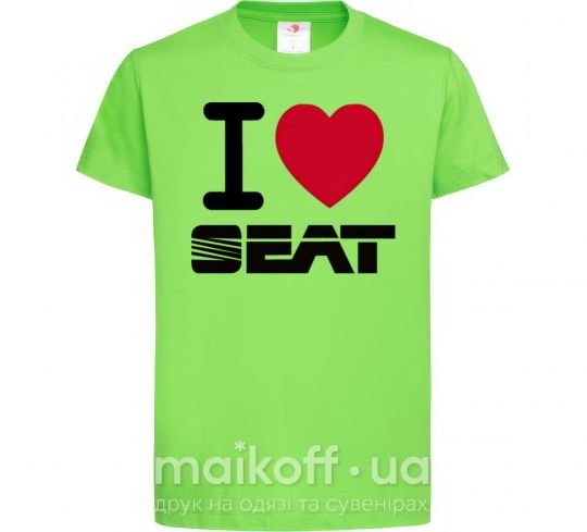 Детская футболка I Love Seat Лаймовый фото