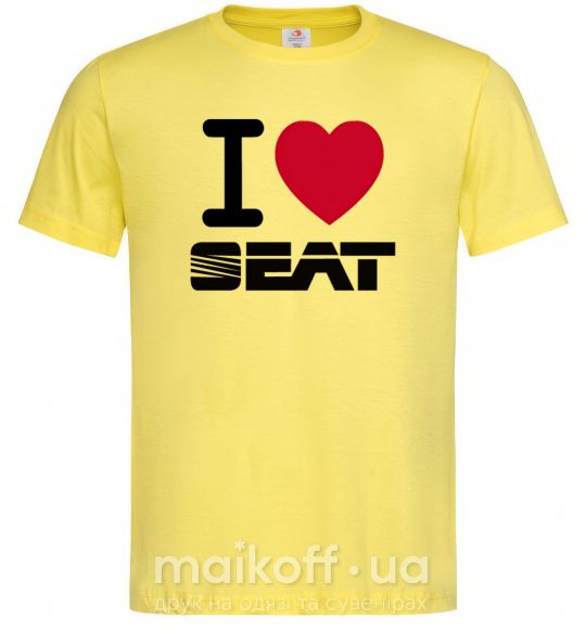 Мужская футболка I Love Seat Лимонный фото