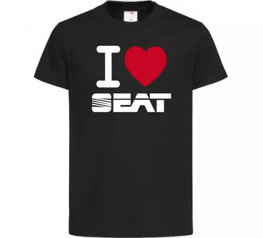 Дитяча футболка I Love Seat Чорний фото