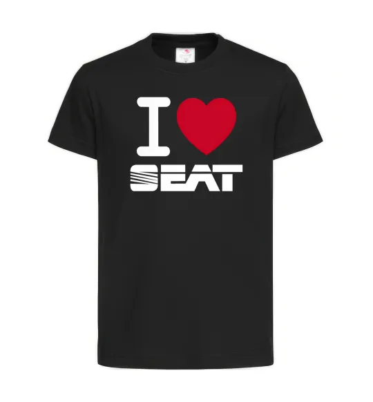 Детская футболка I Love Seat Черный фото