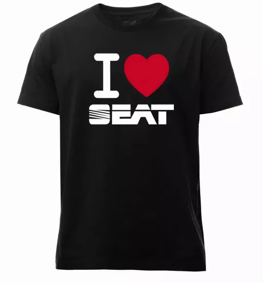 Чоловіча преміум футболка I Love Seat Чорний фото