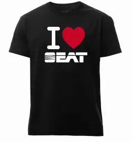 Мужская премиум футболка I <3 Seat Белый фото