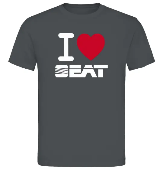 Мужская футболка I Love Seat Графит фото