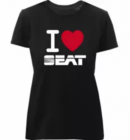 Женская премиум футболка I <3 Seat Белый фото