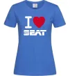 Жіноча футболка I Love Seat Яскраво-синій фото