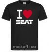 Мужская футболка I Love Seat Черный фото