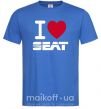 Мужская футболка I Love Seat Ярко-синий фото