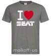 Чоловіча футболка I Love Seat Графіт фото