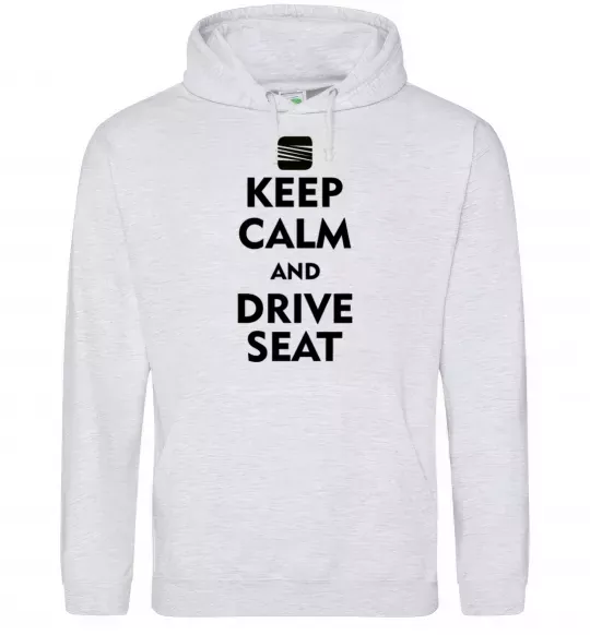 Мужская толстовка (худи) Drive Seat Серый меланж фото