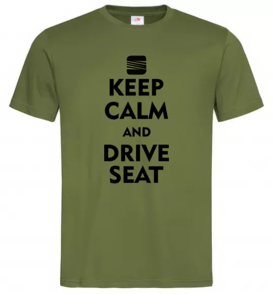 Чоловіча футболка Drive Seat Оливковий фото