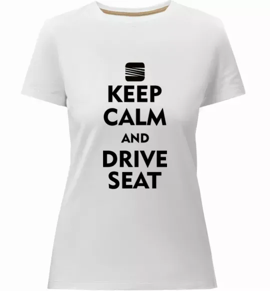 Женская премиум футболка Drive Seat Белый фото