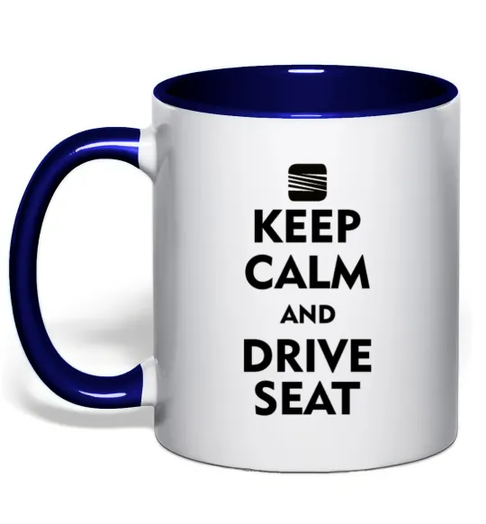 Чашка с цветной ручкой Drive Seat Глубокий темно-синий фото