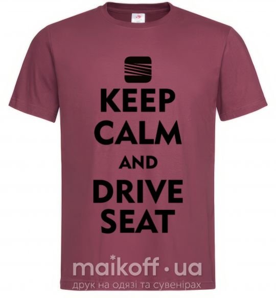 Мужская футболка Drive Seat Бордовый фото