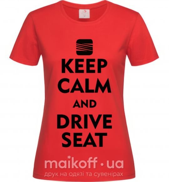 Женская футболка Drive Seat Красный фото