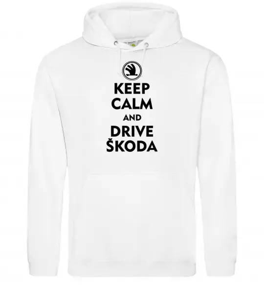 Мужская толстовка (худи) Drive Skoda Белый фото