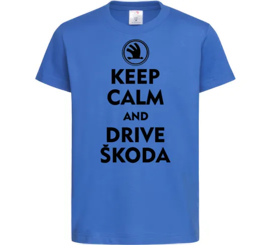 Детская футболка Drive Skoda Ярко-синий фото