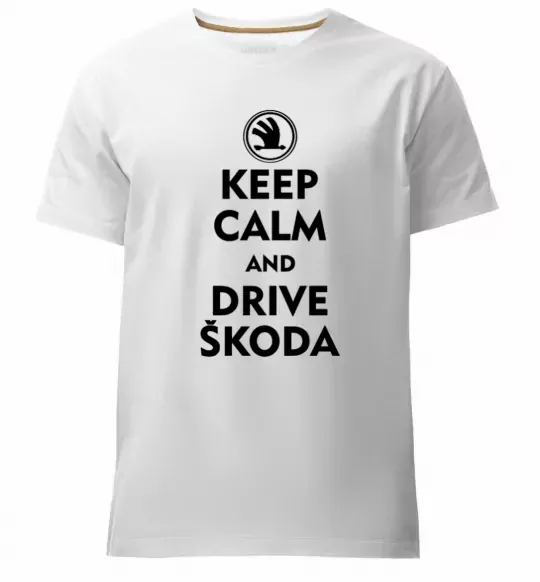 Мужская премиум футболка Drive Skoda Белый фото