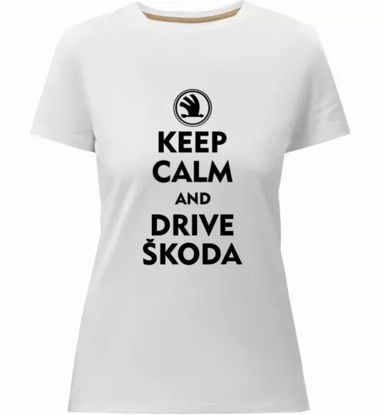 Жіноча преміум футболка Drive Skoda Білий фото