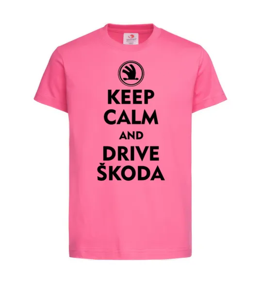 Дитяча футболка Drive Skoda Яскраво-рожевий фото