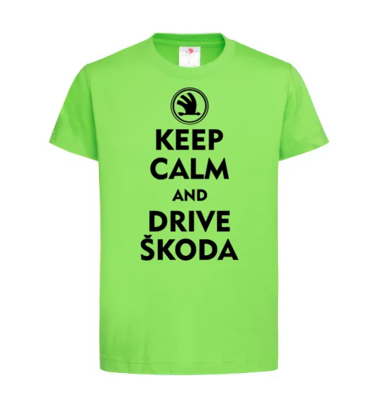 Дитяча футболка Drive Skoda Лаймовий фото