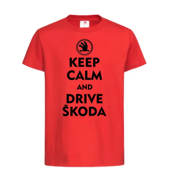 Дитяча футболка Drive Skoda Червоний фото