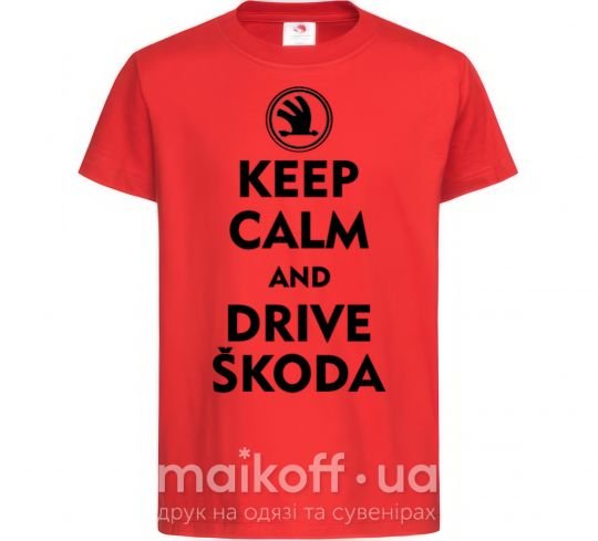 Детская футболка Drive Skoda Красный фото