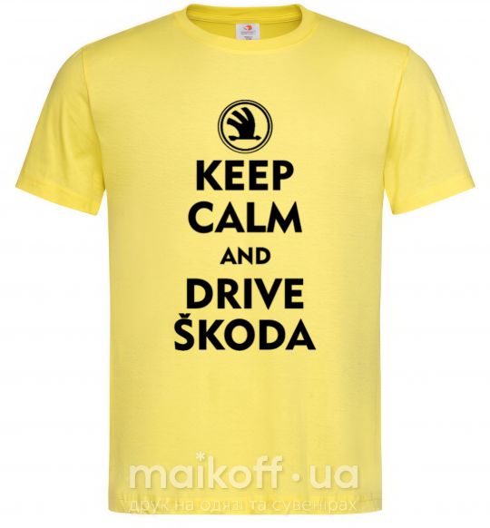 Чоловіча футболка Drive Skoda Лимонний фото