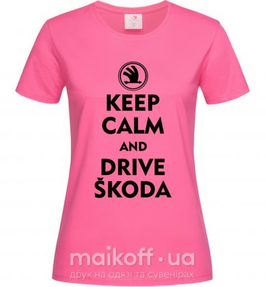 Жіноча футболка Drive Skoda Яскраво-рожевий фото