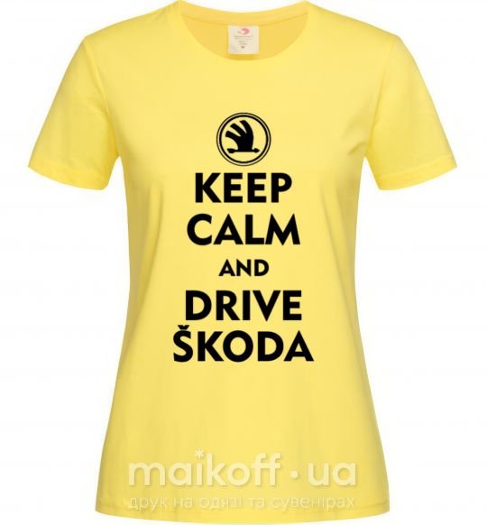 Жіноча футболка Drive Skoda Лимонний фото