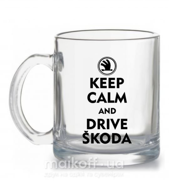 Чашка скляна Drive Skoda Прозорий фото