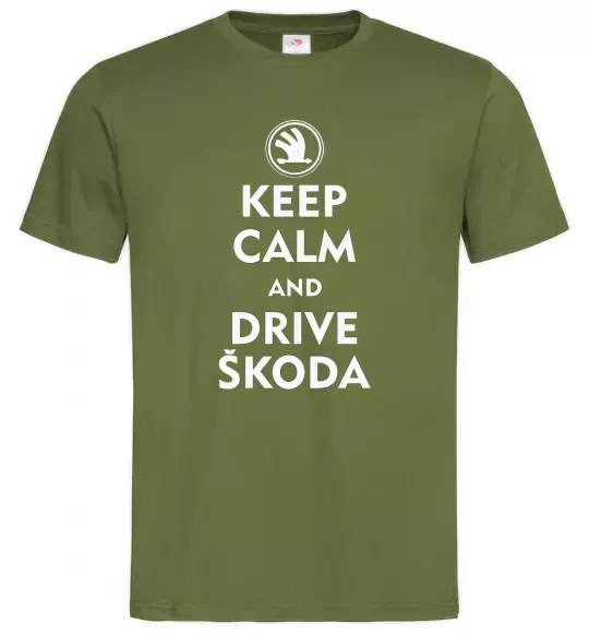 Чоловіча футболка Drive Skoda Оливковий фото
