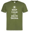 Чоловіча футболка Drive Skoda Оливковий фото