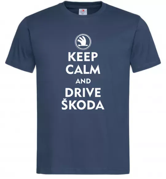 Чоловіча футболка Drive Skoda Темно-синій фото