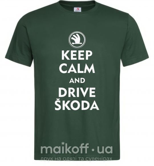 Чоловіча футболка Drive Skoda Темно-зелений фото