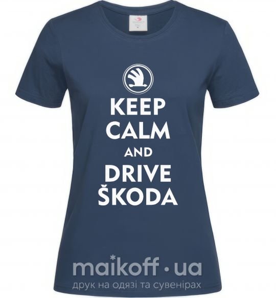 Жіноча футболка Drive Skoda Темно-синій фото