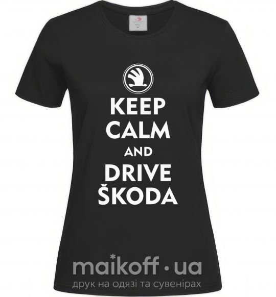 Женская футболка Drive Skoda Черный фото