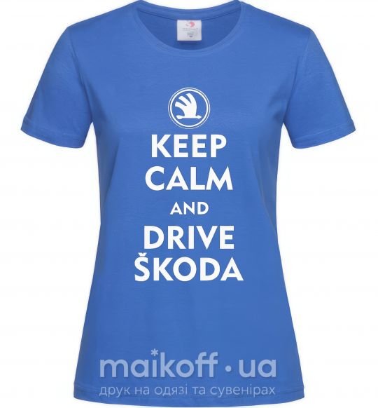 Женская футболка Drive Skoda Ярко-синий фото