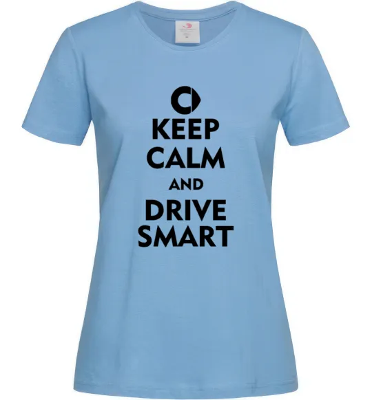 Женская футболка Drive Smart Голубой фото