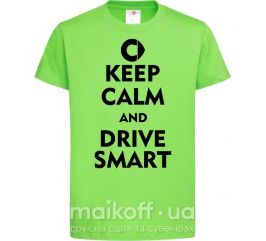 Дитяча футболка Drive Smart Лаймовий фото
