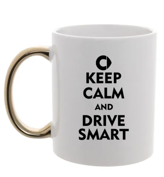 Чашка с цветной ручкой Drive Smart Золото фото